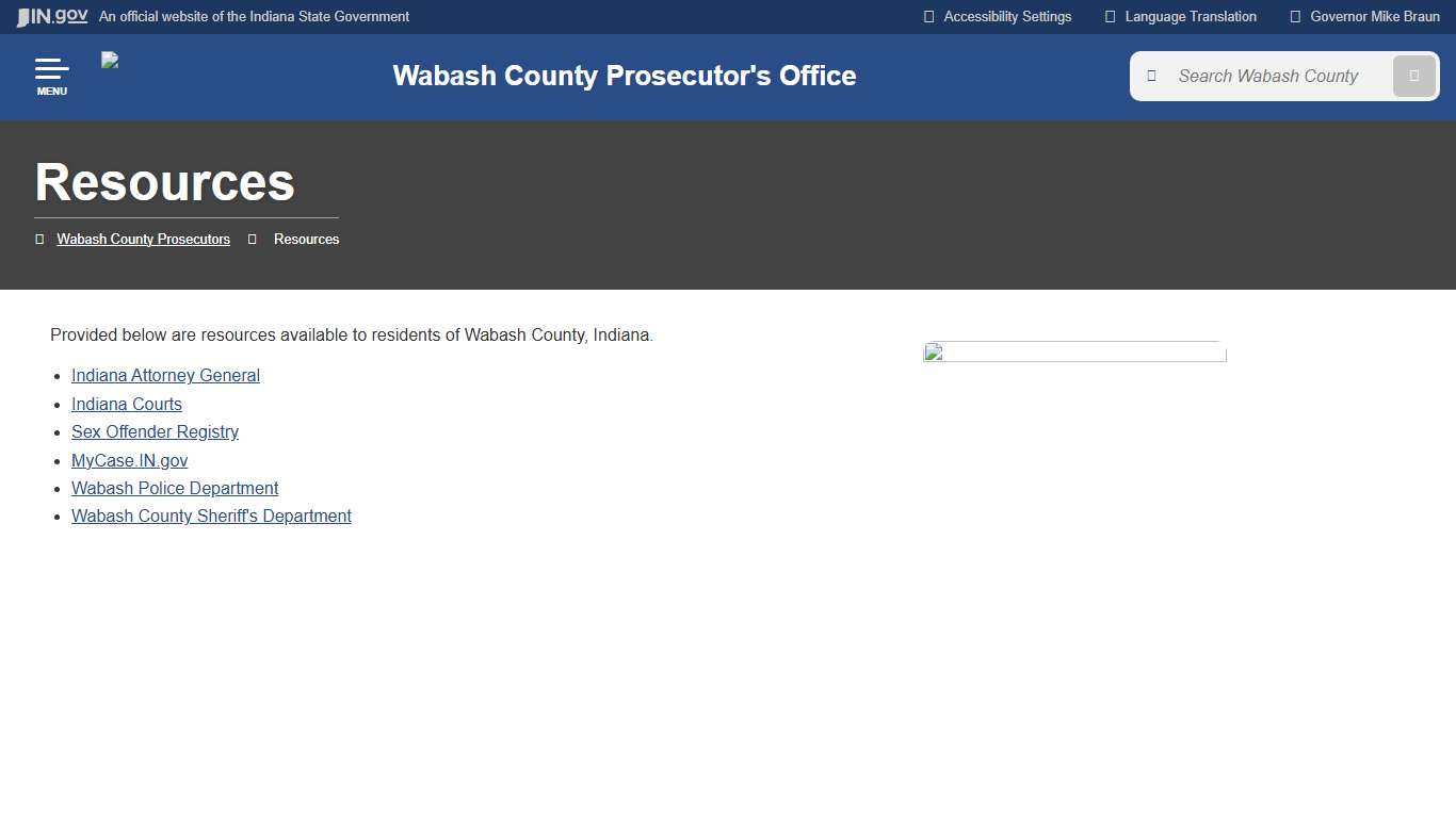 Wabash County Prosecutors: Resources